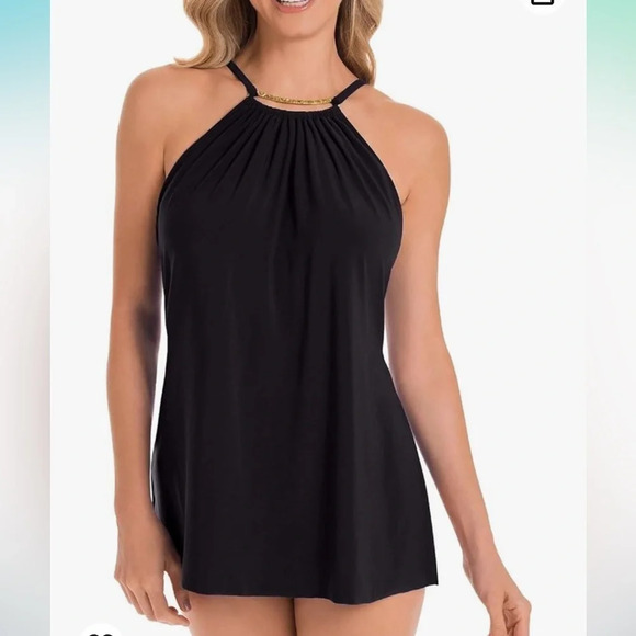 MagicSuit Women's Black Parker Tummy Control Underwire Bra Swim Dress. Size 12 - Picture 11 of 16